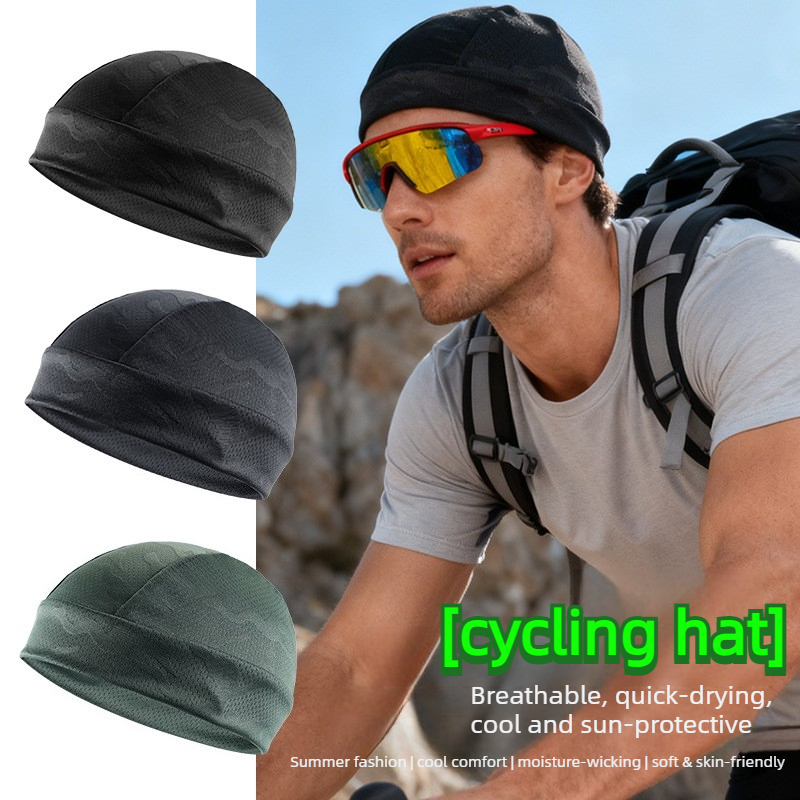 Skull Cap Helmet Liner - 여름용 아이스 실크 스컬 캡, 얇고