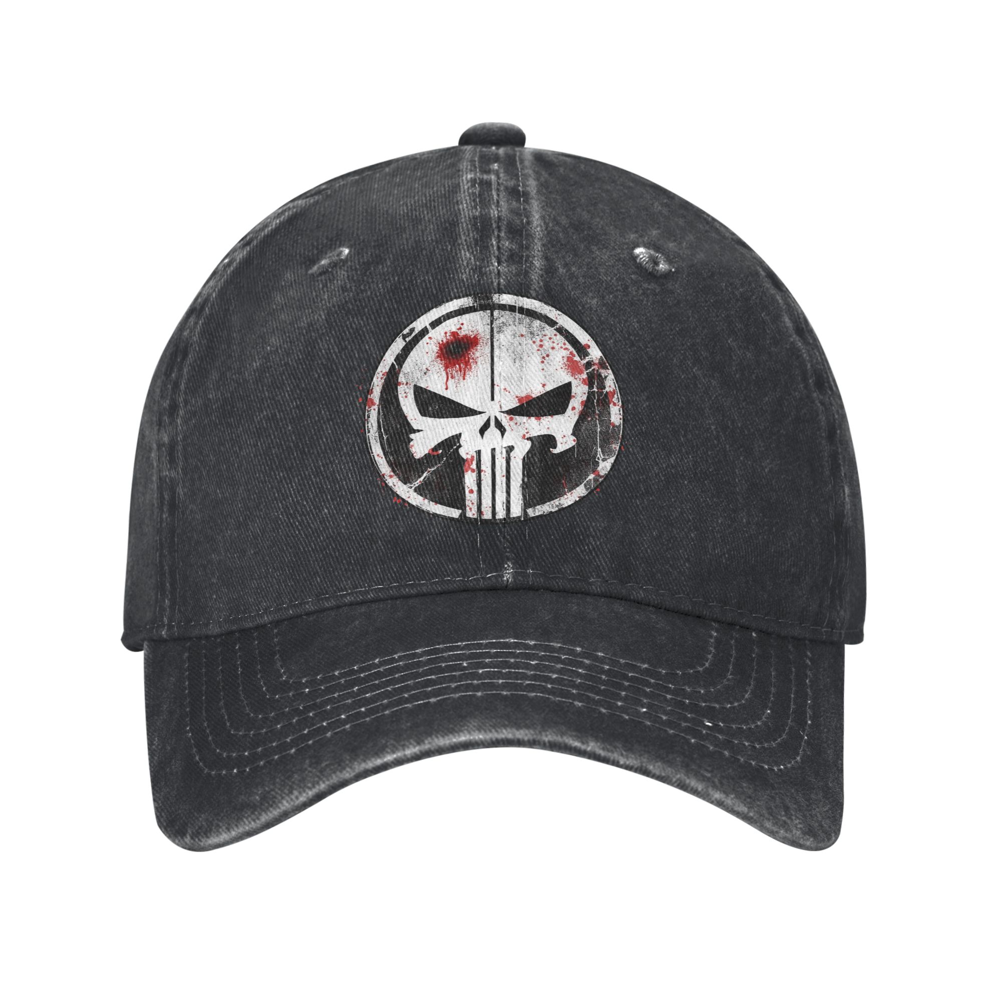 Skull Cap Helmet Liner - 캐주얼 퍼니셔 블러드 야구 모자 남녀공용