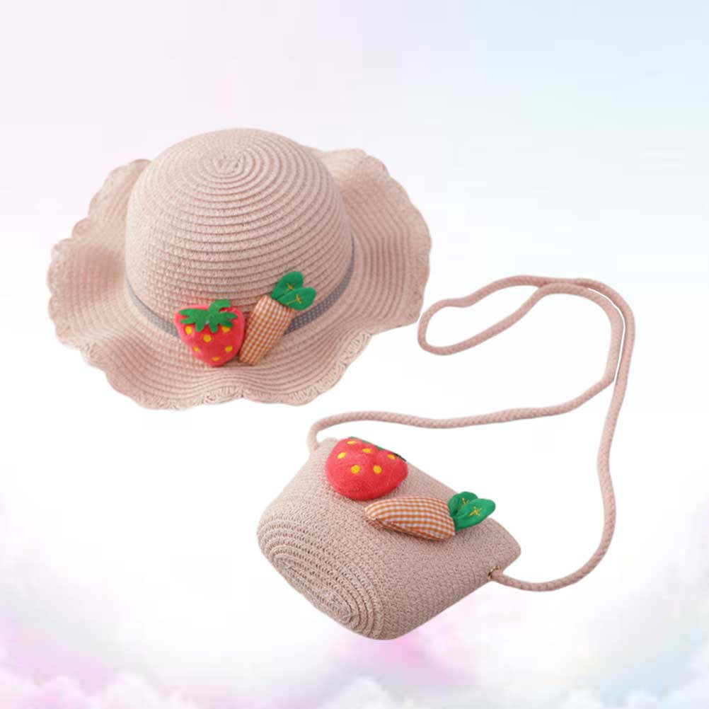 어린이용 밀짚 자외선 차단 모자 1세트 핑크색 54cm - Sun Hat Wide Brim 리뷰 및 가격