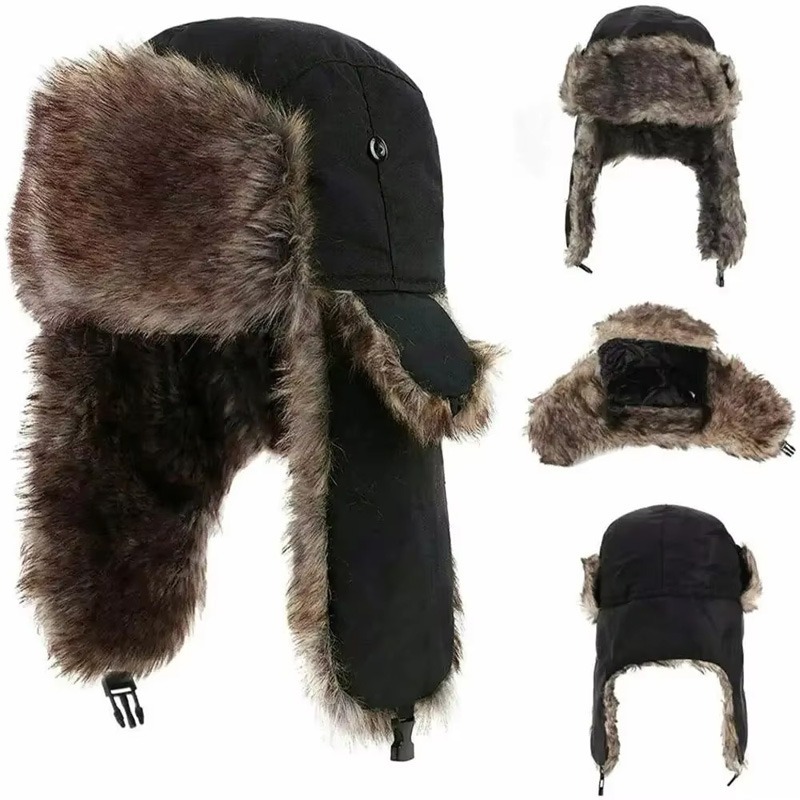 겨울 러시아 우샨카 모자 남성용 밀리터리 스타일 파일럿 - Winter Trapper Hat 리뷰 및 가격