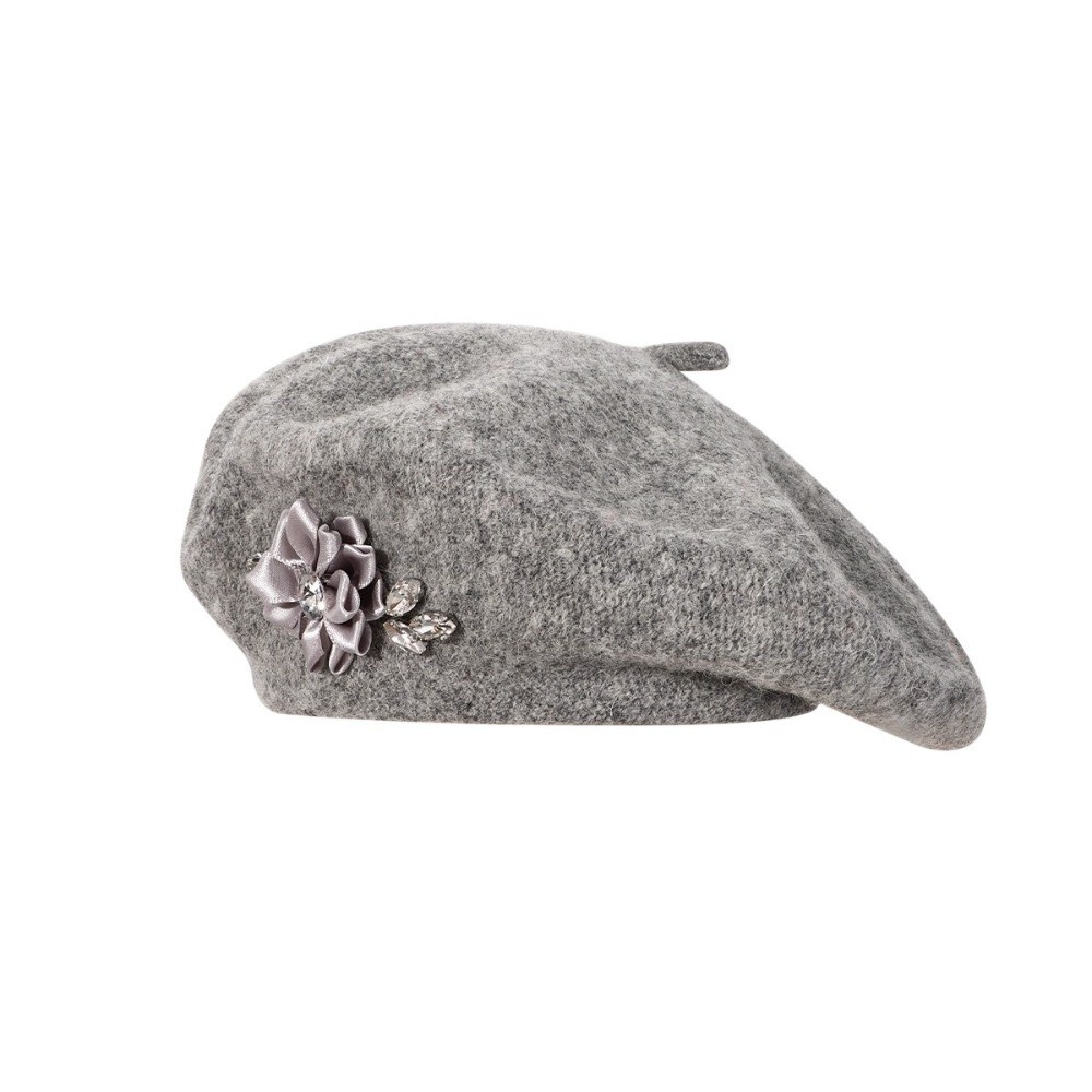 빈티지 솔리드 컬러 울 베레모 크리스탈 장식 소프트 프 - Beret French Wool 리뷰 및 가격