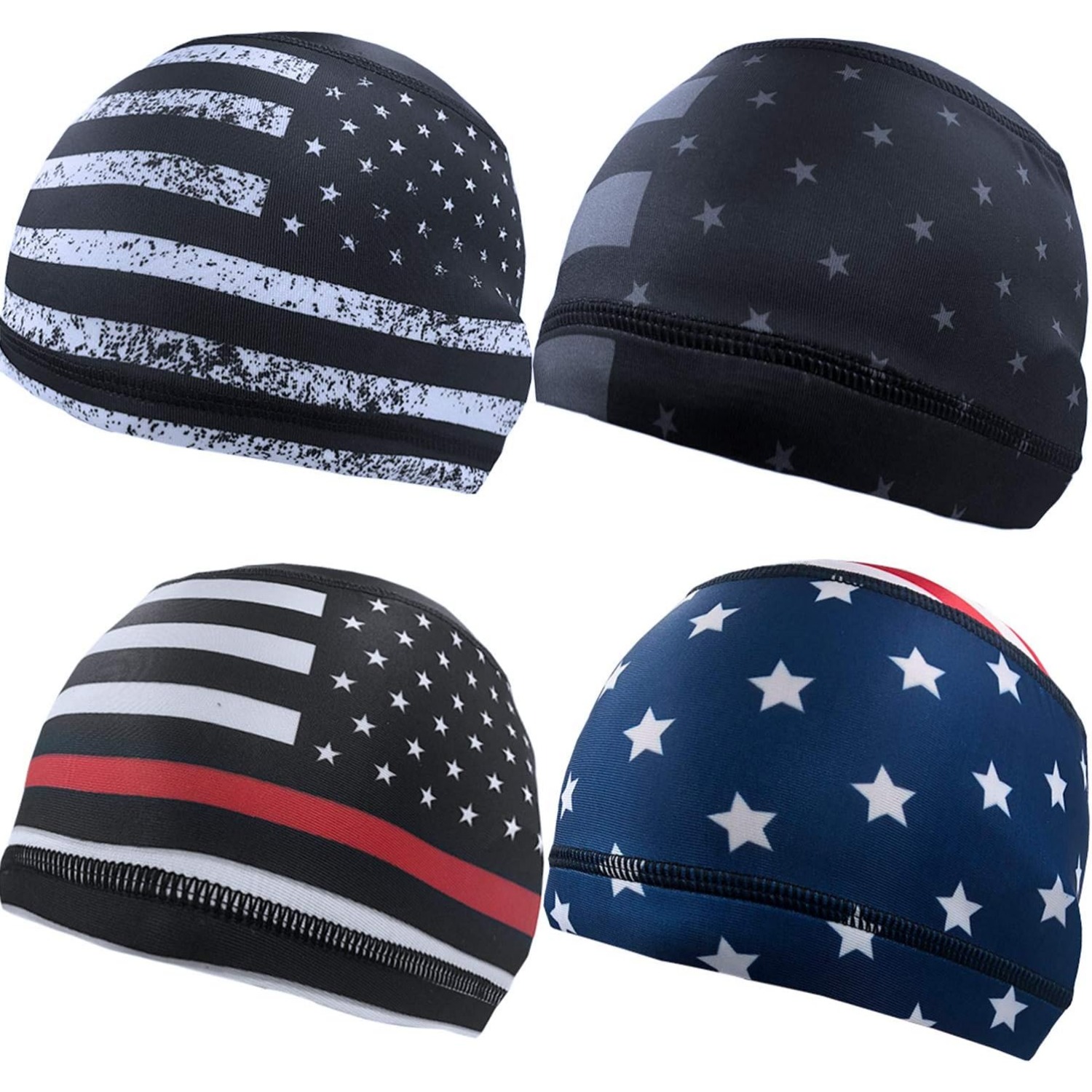 4개입 미국 국기 스컬 캡 헬멧 라이너 땀 흡수 러닝  - Skull Cap Helmet Liner 리뷰 및 가격