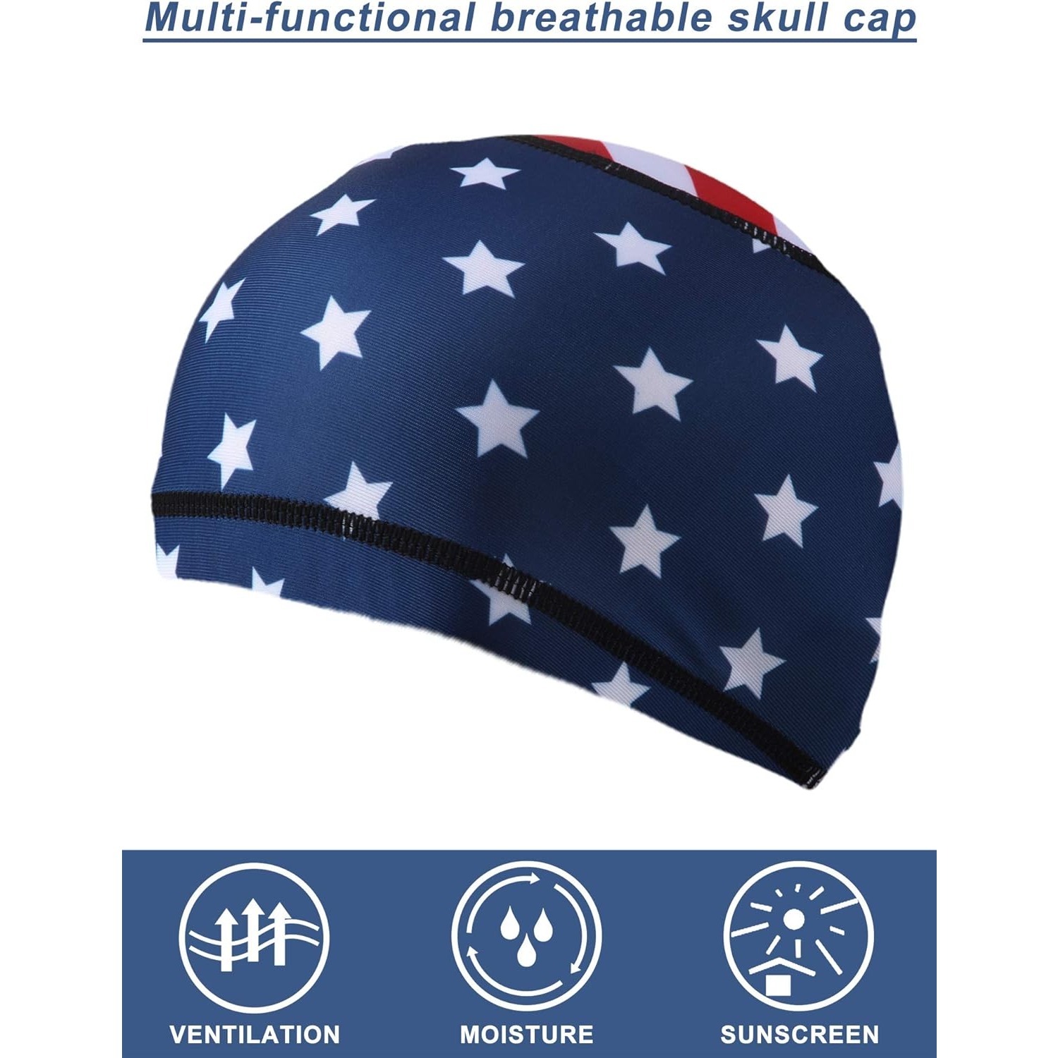 4개입 미국 국기 스컬 캡 헬멧 라이너 땀 흡수 러닝  - Skull Cap Helmet Liner 리뷰 및 가격