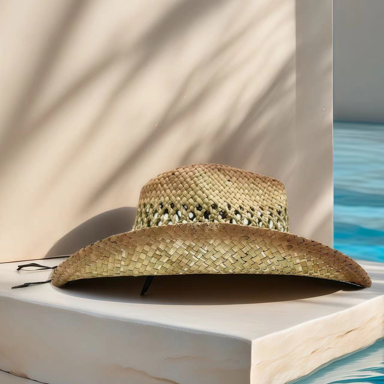 라인스톤 카우보이 모자 밀짚 햇빛 가리개 모자 여성 남 - Cowboy Hat Straw 리뷰 및 가격